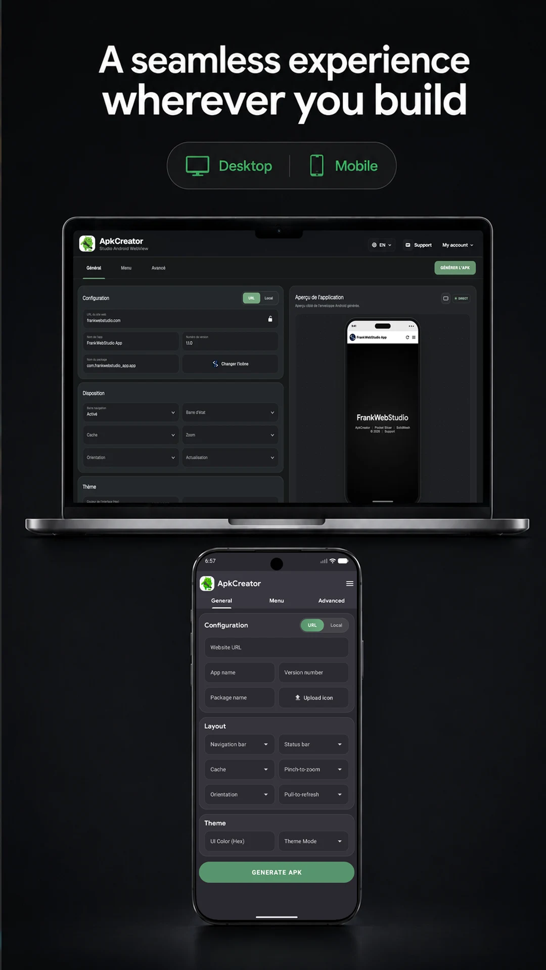 ApkCreator Studio screenshot